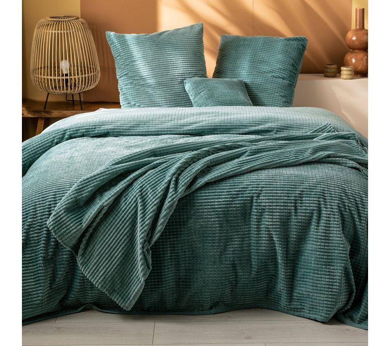 Jeté De Lit 180x245 Vert En Polyester