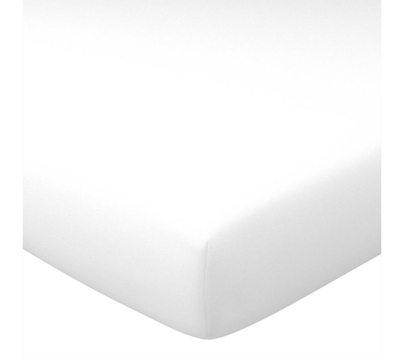 Drap-housse 120x200x28 Blanc En Coton