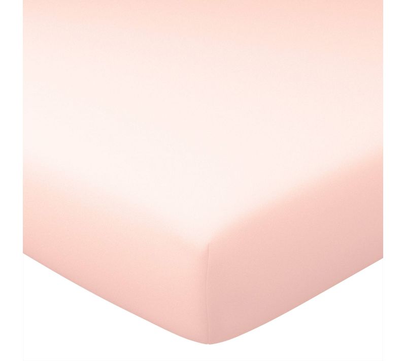 Drap-housse 120x200x28 Rose Thé En Coton