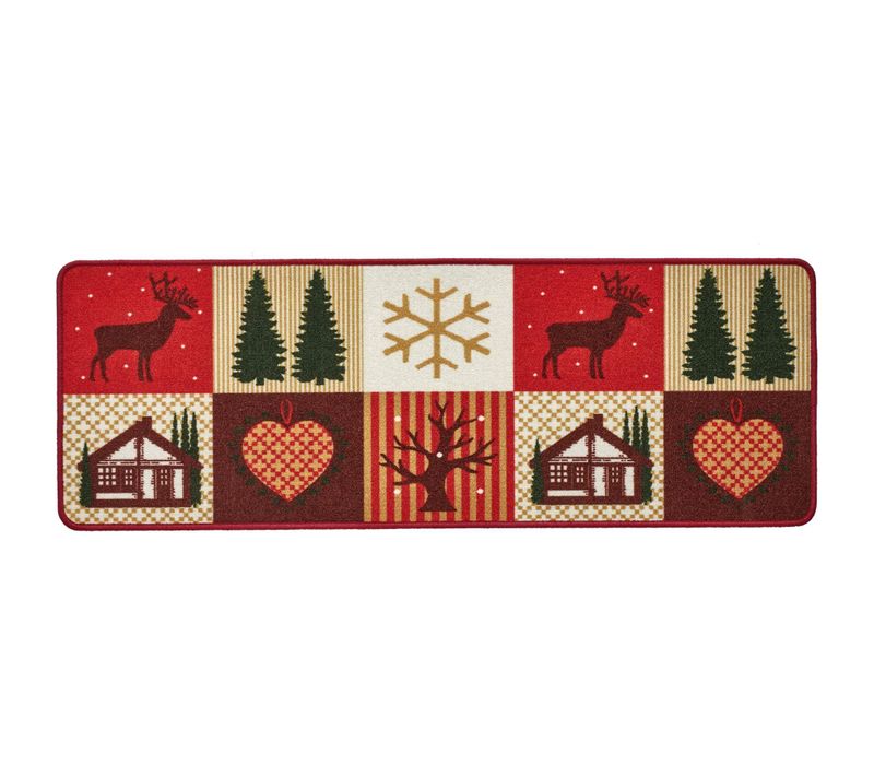 Tapis De Cuisine Unique Rouge En Textile