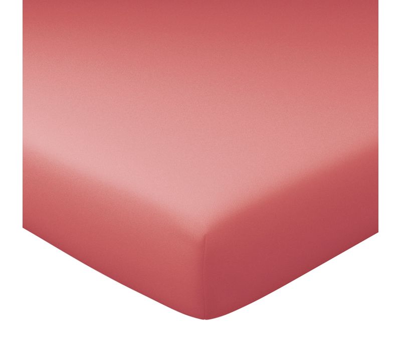 Drap-housse Grand Bonnet 90x200x32 Orange Sienne En Coton