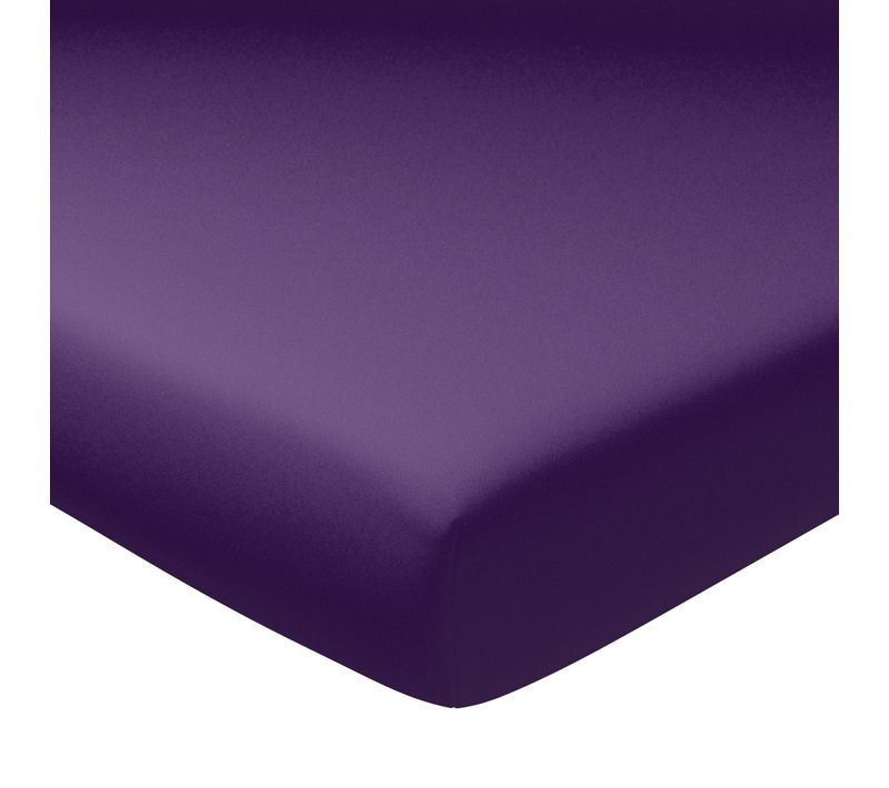 Drap-housse Grand Bonnet 120x200x30 Violet En Coton