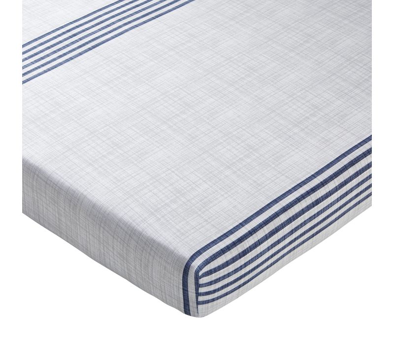 Drap-housse 160x200x28 Bleu Marine En Coton