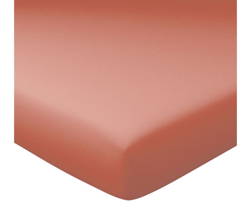 Drap-housse Grand Bonnet 90x200x32 Rose Blush En Lin
