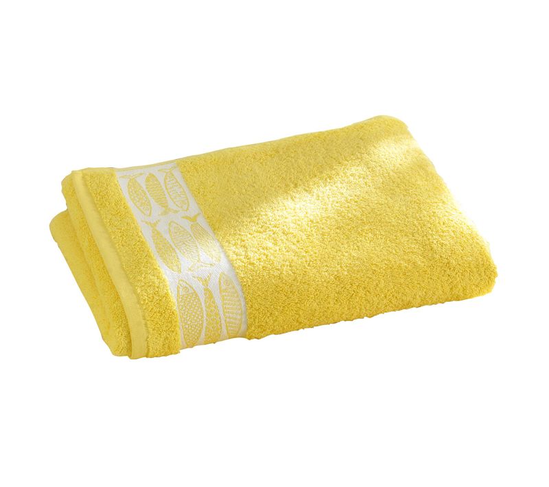 Drap De Bain 100x150 Jaune Mimosa En Coton 450 G/m²