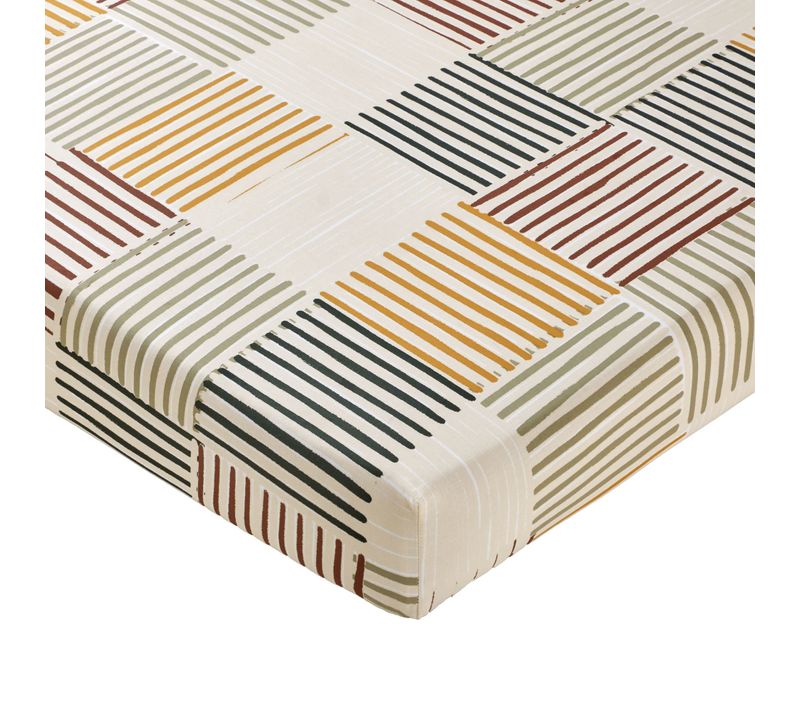 Drap-housse 160x200x28 Beige En Coton