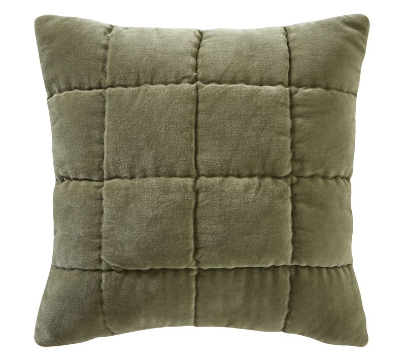 Housse De Coussin 40x40 Vert En Coton