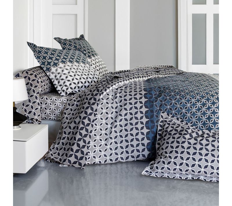 Housse De Couette 260x240 Gris En Coton