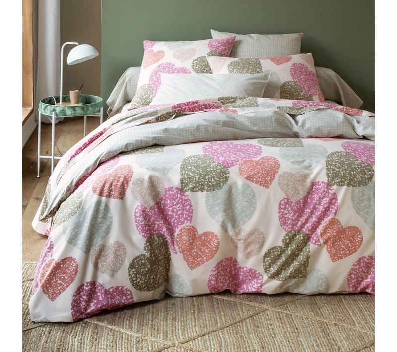 Housse De Couette 200x200 Multicolore En Coton