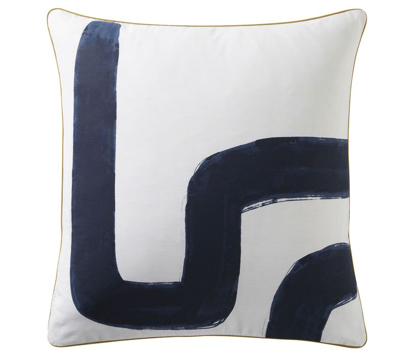 Taie Sac 63x63 Bleu Marine En Coton