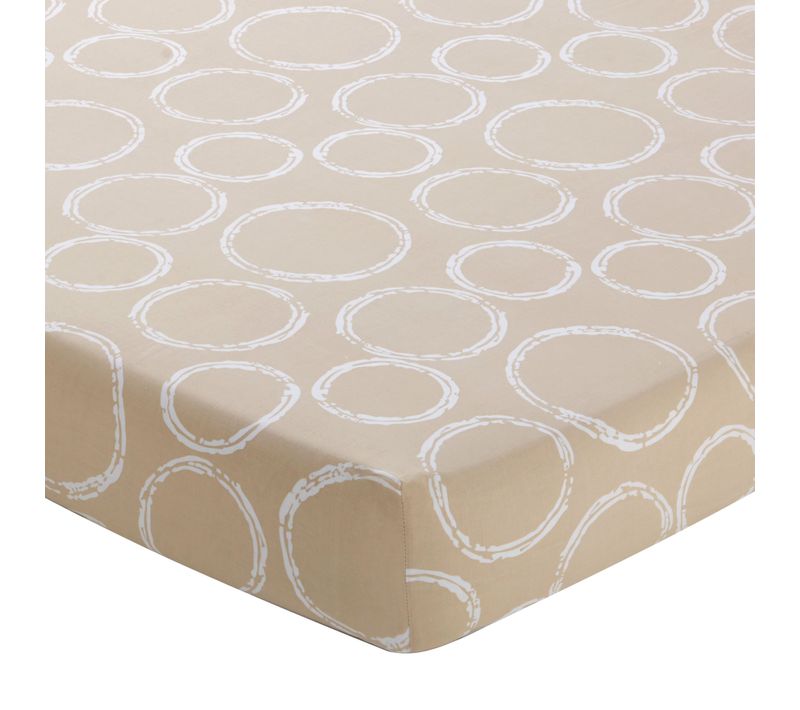 Drap-housse 90x190x28 Beige En Coton