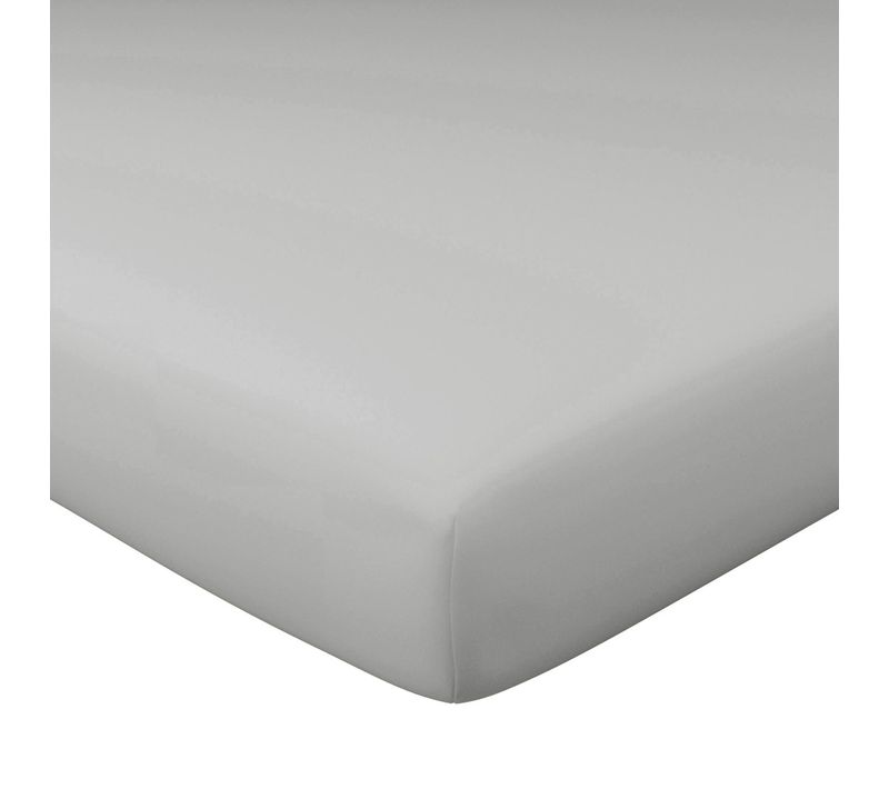 Drap-housse Grand Bonnet 180x200x40 Gris Brume En Coton