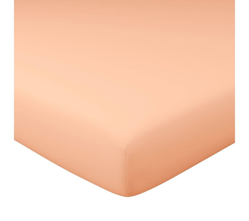 Drap-housse Grand Bonnet 180x200x40 Rose Nude En Coton