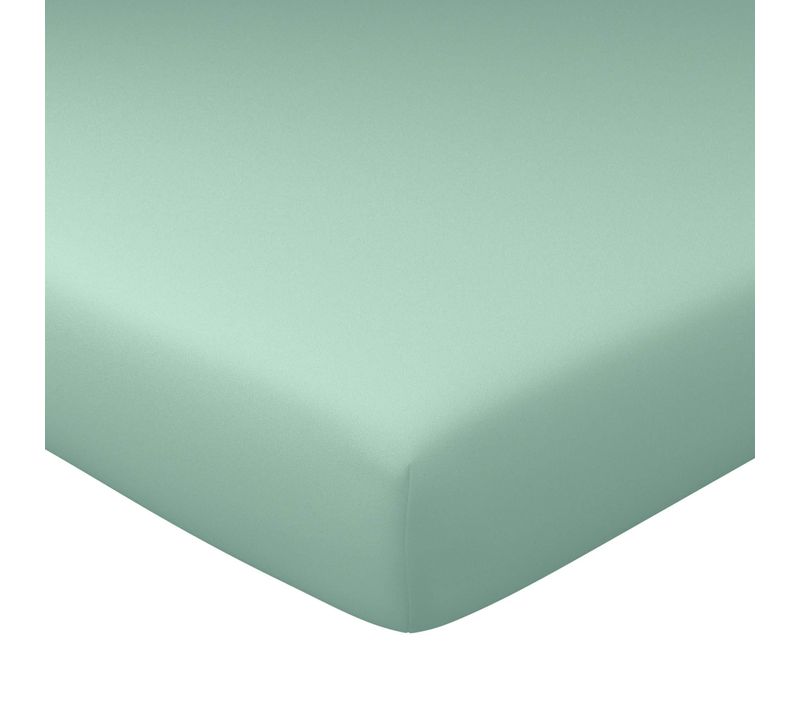Drap-housse Grand Bonnet 90x200x40 Vert Céladon En Coton