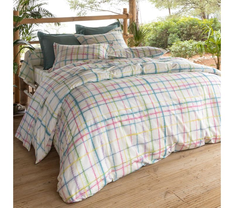 Housse De Couette 140x200 Blanc Cassé En Coton