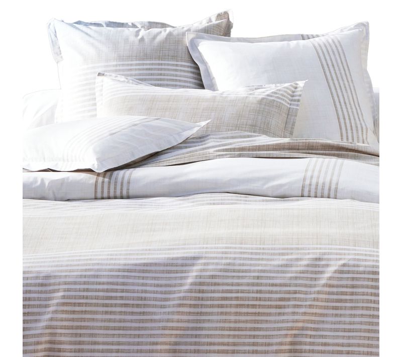 Housse De Couette 240x220 Beige En Coton