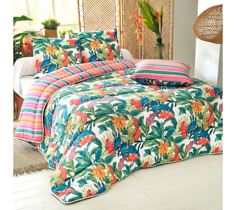 Couette Légère 260x240 Multicolore En Polyester