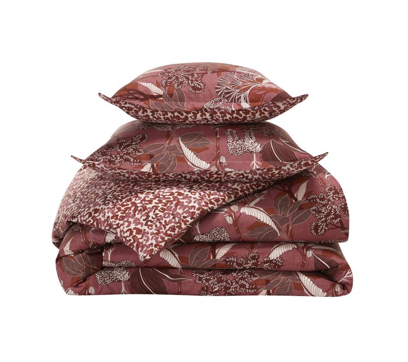 Housse De Couette 240x220 Rose Bois De Rose En Coton