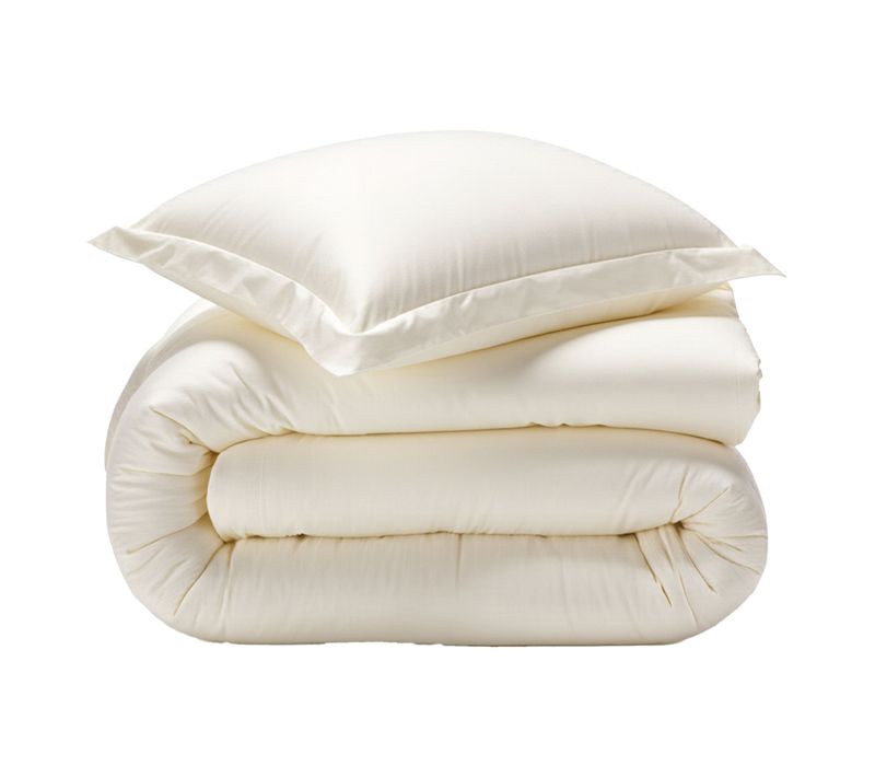 Housse De Couette 200x200 Blanc Ivoire En Coton