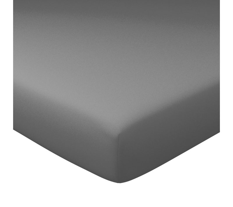 Drap-housse Grand Bonnet 90x200x40 Gris Souris En Coton