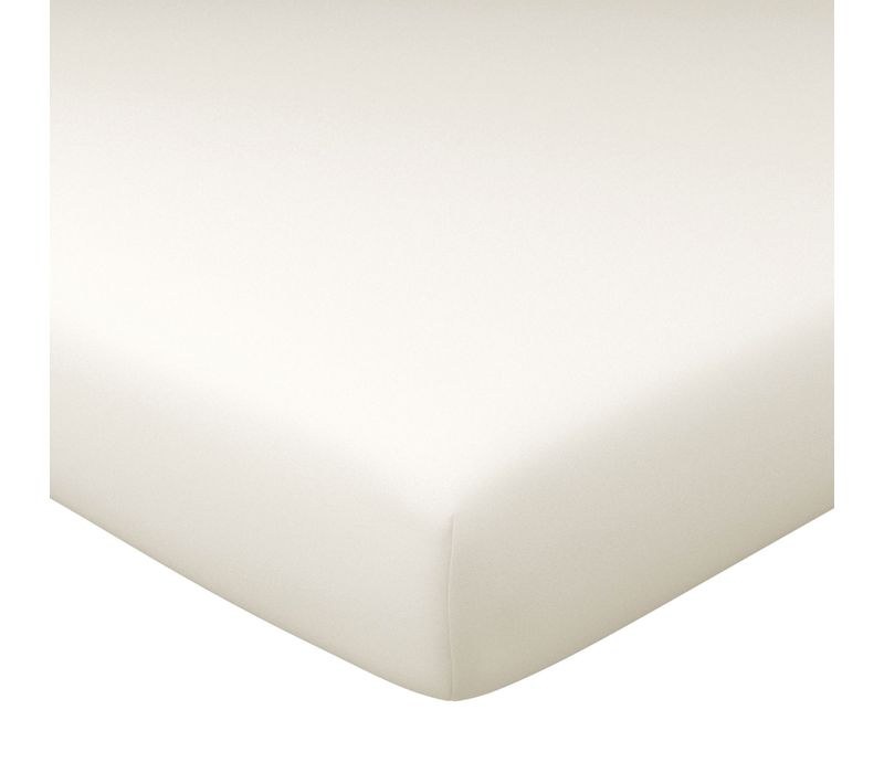 Drap-housse Grand Bonnet 90x200x30 Blanc Ivoire En Coton