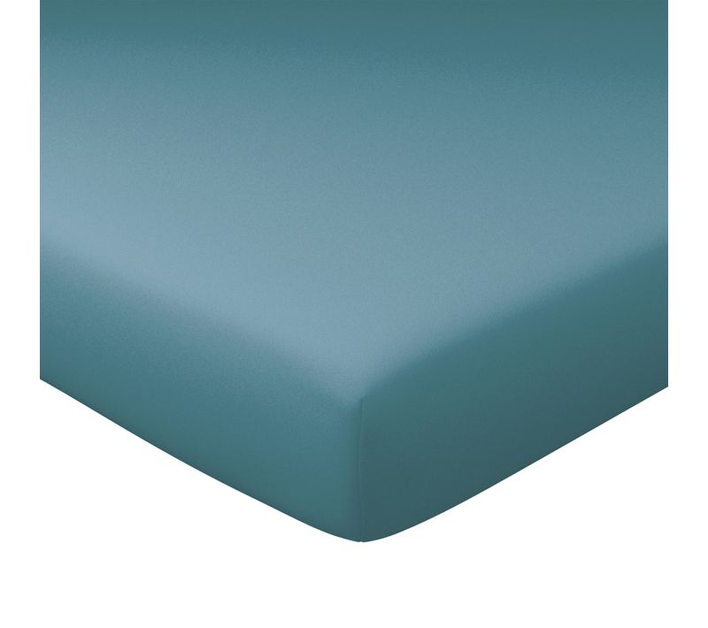 Drap-housse Grand Bonnet 120x200x30 Bleu Aqua En Coton