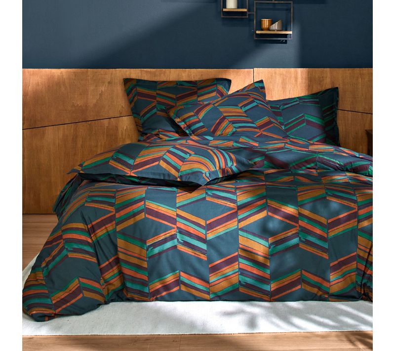 Housse De Couette 200x200 Multicolore En Coton