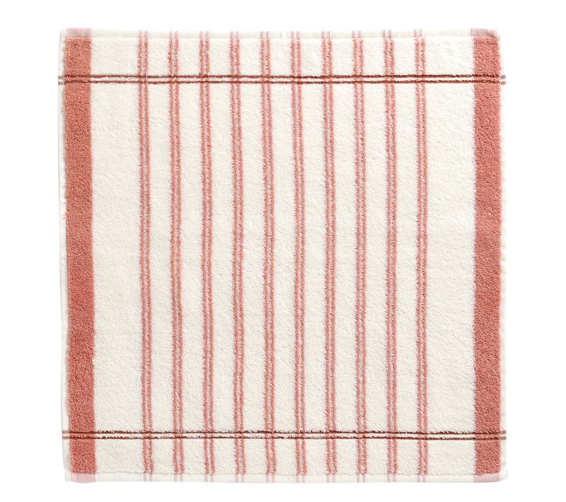 Lot De 2 Lot Torchons + Essuie-mains 50x70 Rose Terracotta En Coton
