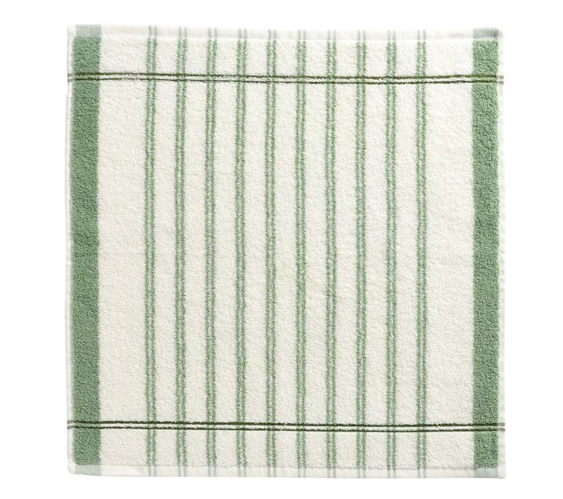 Lot De 2 Lot Torchons + Essuie-mains 50x70 Vert Amande En Coton