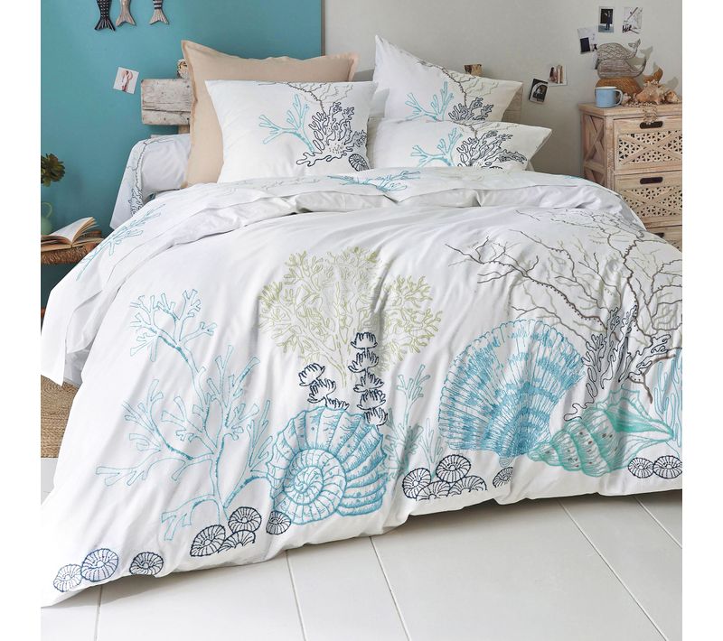 Housse De Couette 200x200 Blanc En Coton