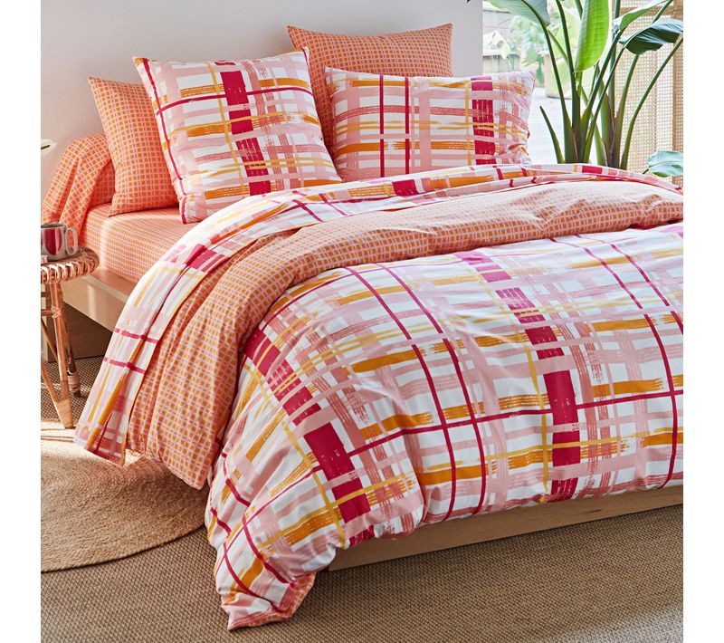 Housse De Couette 200x200 Multicolore En Coton
