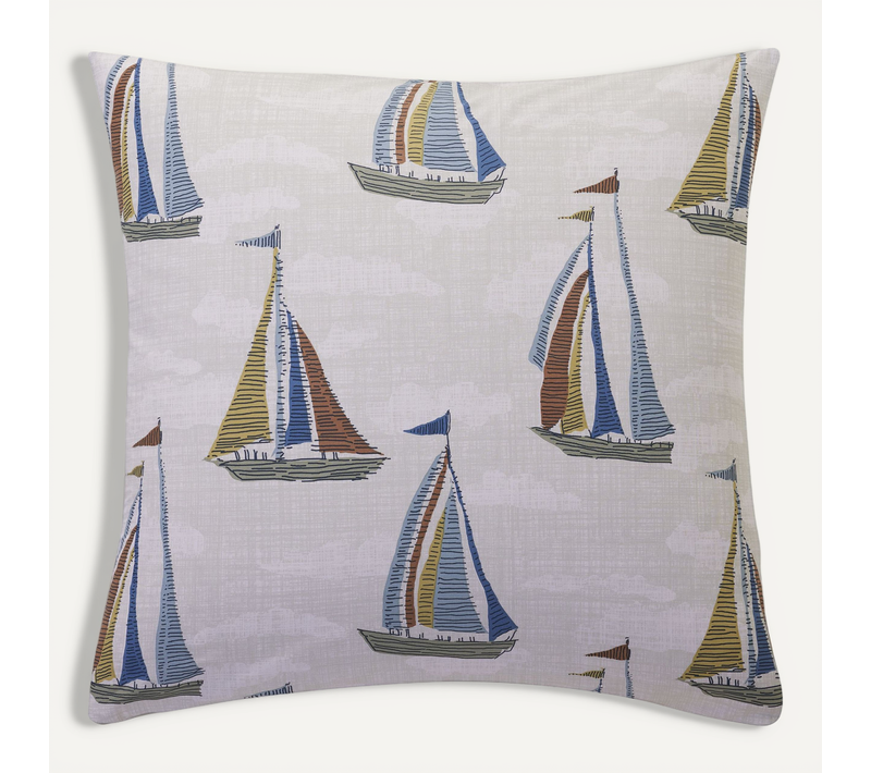 Taie Sac 63x63 Bleu En Coton