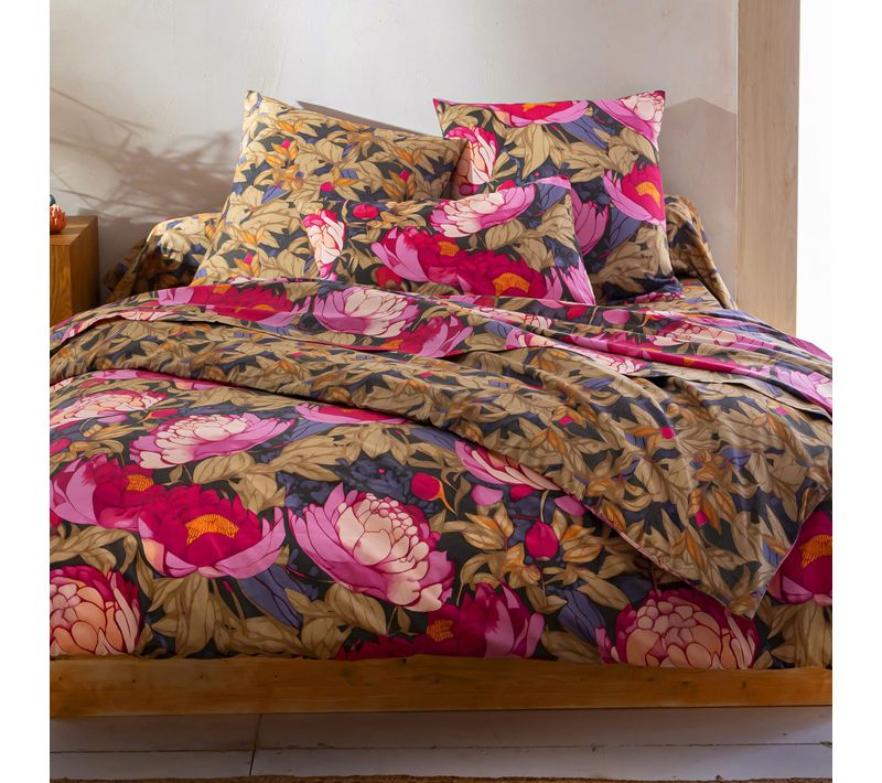 Housse De Couette 140x200 Rose Pivoine En Coton