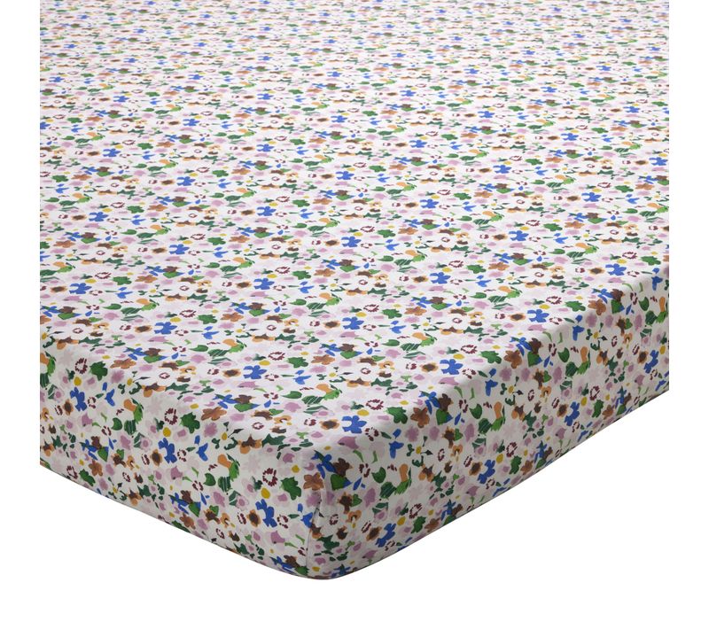 Drap-housse 160x200x28 Multicolore En Coton