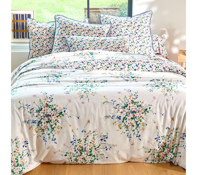 Housse De Couette 140x200 Multicolore En Coton