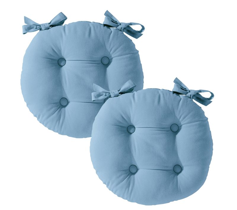 Lot De 2 Galette 36 Eu Bleu Denim En Coton