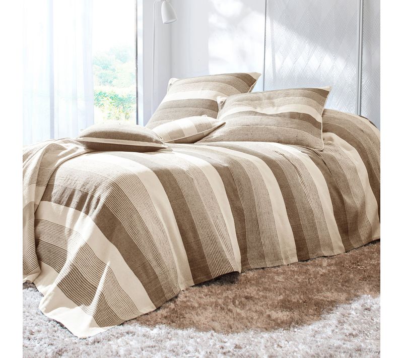 Jeté De Fauteuil 180x250 Marron Chocolat En Coton