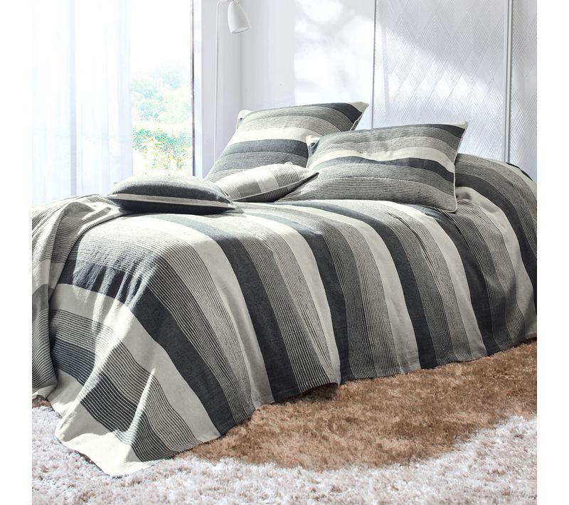 Jeté De Fauteuil 180x250 Noir En Coton