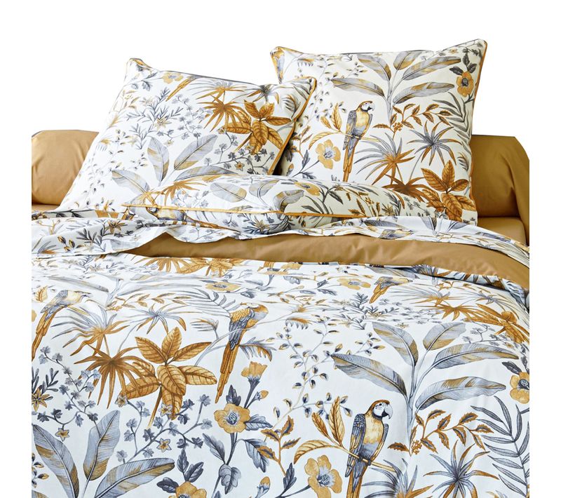 Housse De Couette 240x220 Marron En Coton