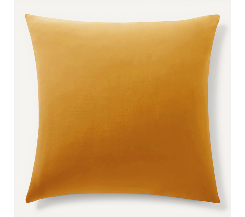 Taie Sac 63x63 Jaune Curcuma En Coton