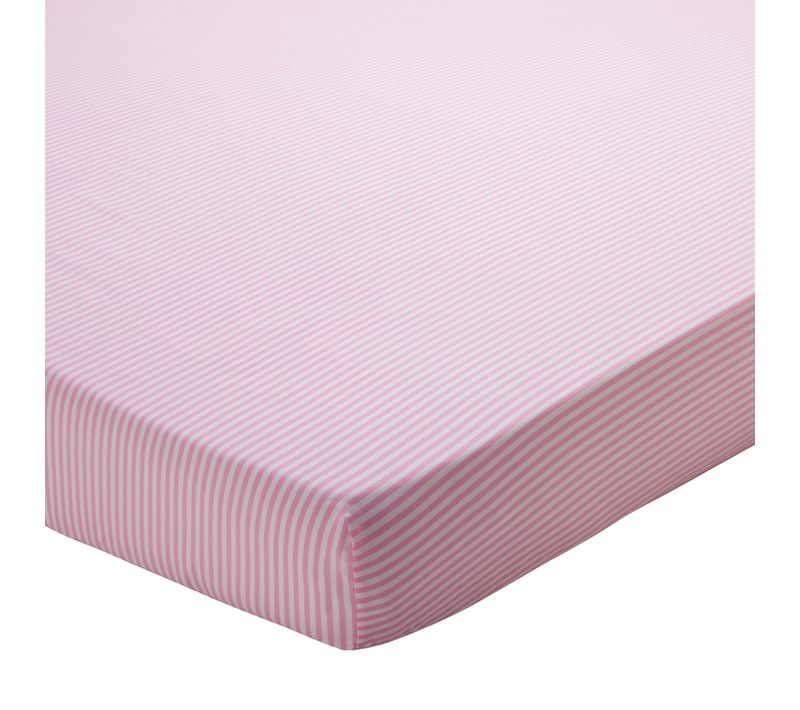 Drap-housse 90x190x28 Rose En Coton