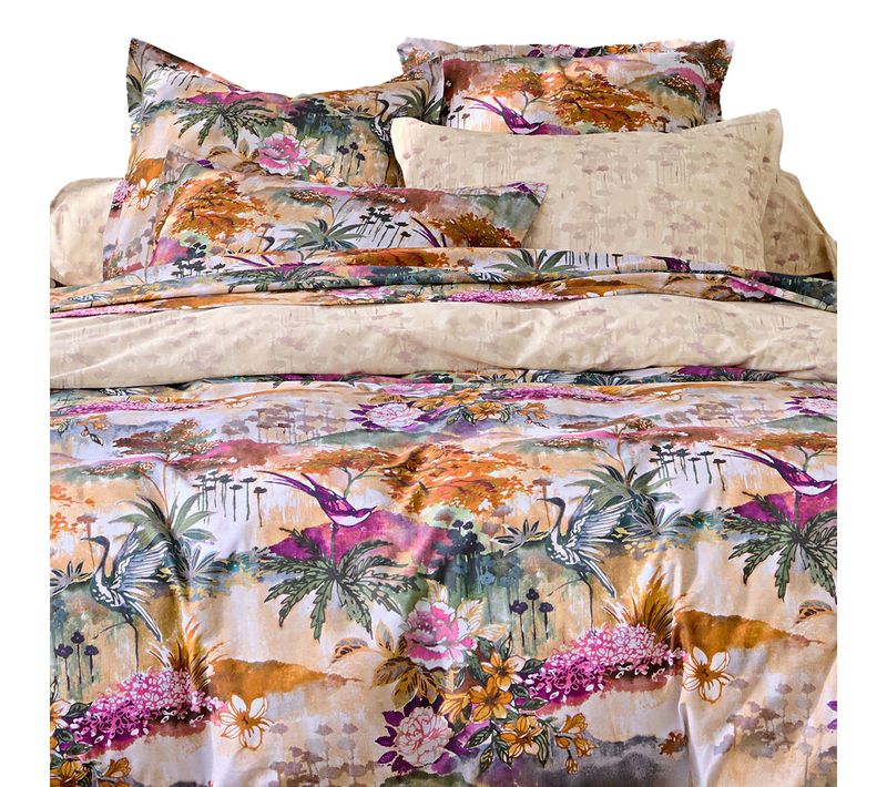 Housse De Couette 140x200 Multicolore En Coton