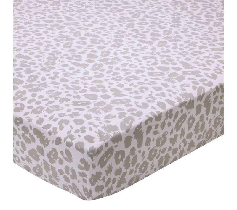 Drap-housse 140x190x28 Gris En Coton