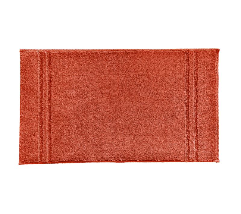 Tapis De Bain 70x120 Orange Terracotta En Coton