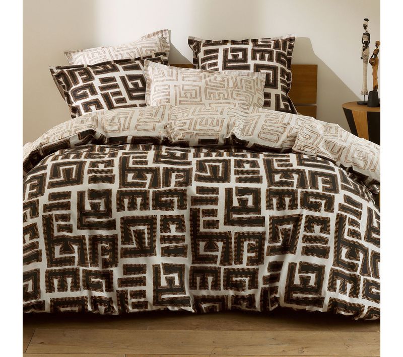 Housse De Couette 140x200 Beige En Coton