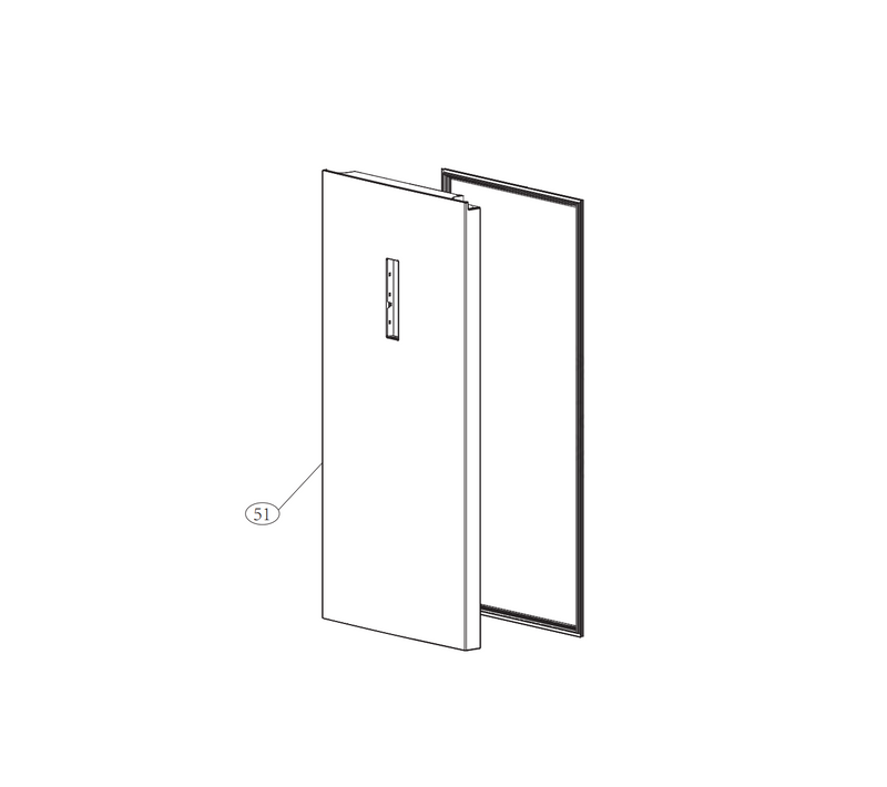 Porte Réfrigérateur (repère 51) Frigo, Réfrigérateur, Congélateur 70025176, 0060870501b Haier