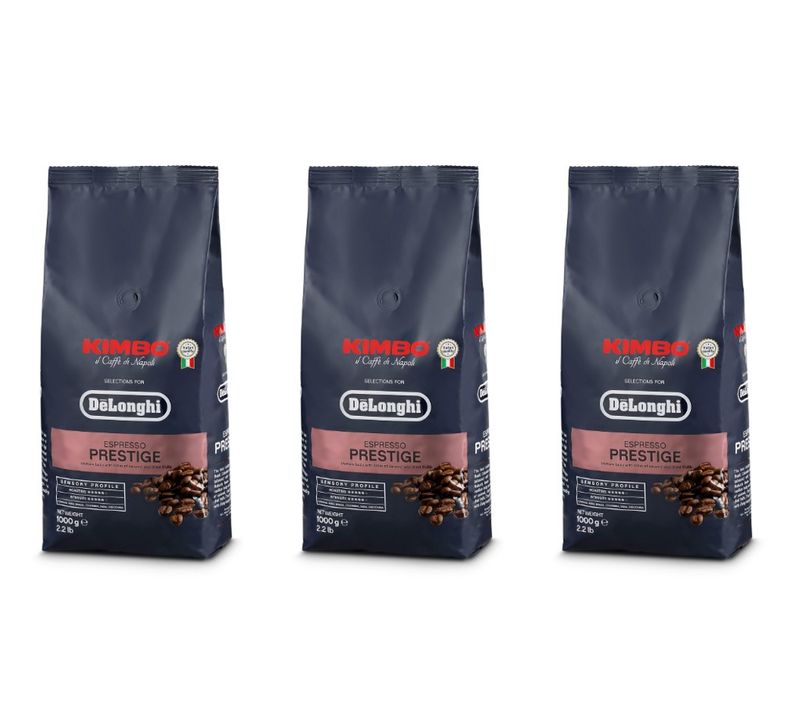 Lot De 3 Paquets De Café En Grains Kimbo Espresso Prestige 1kg Cafetière, Machine à Café 5513282411