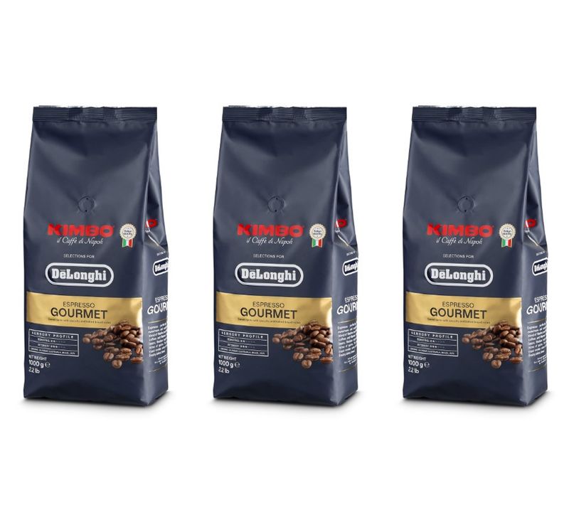 Lot De 3 Paquets De Café En Grains Kimbo Variété Gourmet 1kg Cafetière, Machine à Café 5513282351 De