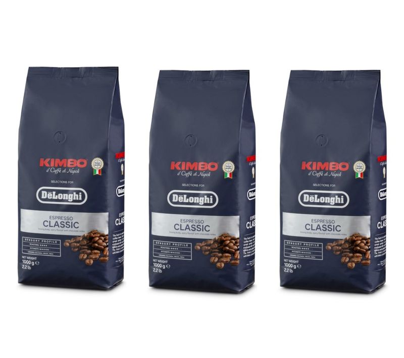 Lot De 3 Paquets De Café En Grains Kimbo Classic1kg Cafetière, Machine à Café 5513282371, 5513215201