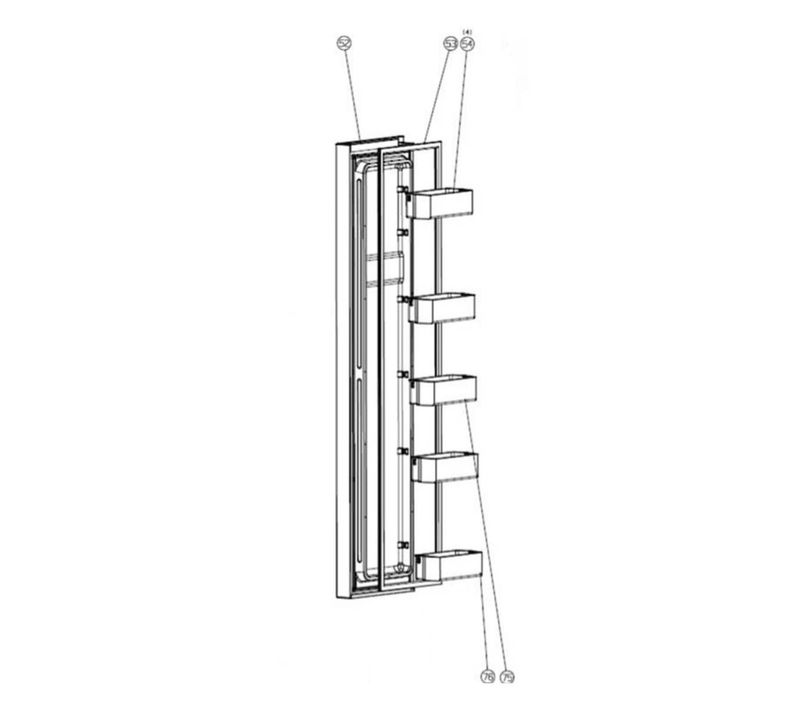 Joint De Porte Repère 53 (partie Congélateur) Frigo, Réfrigérateur, Congélateur Hk1489206 Hisense, K